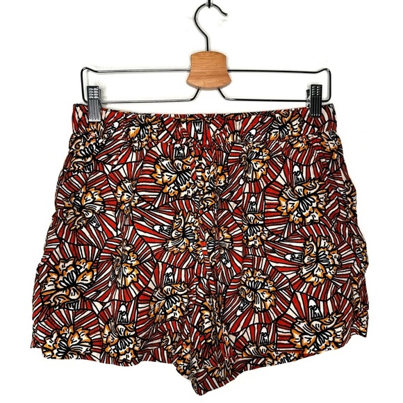 Cynthia Rowley | Orange Linen Shorts Size Large - Picture 1 of 5